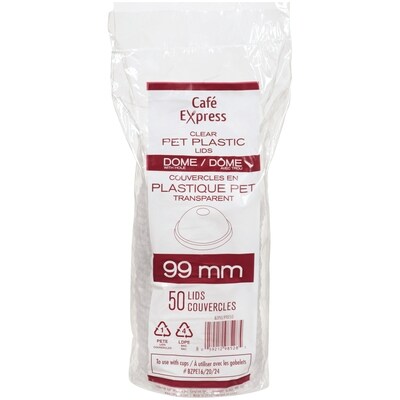 Cafe Escapes Couvercle en dome avec trou 50 ea, 0,05 $/1ch