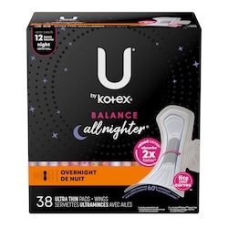 Balance Ultra Thin Overnight Pads with Wings, 38 Count