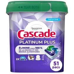 Sachets pour lave-vaisselle Platinum Plus, parfum Frais, 51 unités