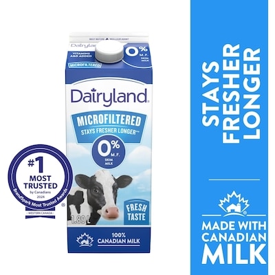 Dairyland 0% Microfiltered Milk 1.89 l, $0.35/100ml