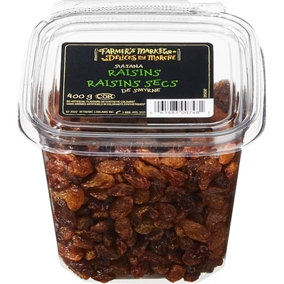 Farmer's Market Sultana Raisins 400 g, $1.25/100g