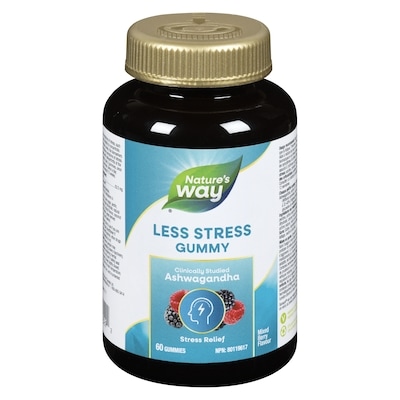 Nature's Way Less Stress Stress Relief Ashwagandha Mixed Berry Flavour 60 ea, $0.37/1ea