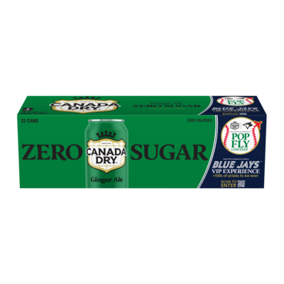 Canada Dry Ginger Ale Zero Sugar 12x355.0 ml, $0.20/100ml