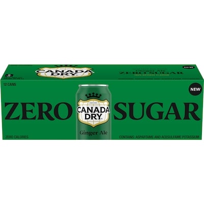 Canada Dry ZERO Sugar Ginger Ale, 12-Pack 12x355.0 ml, $0.19/100ml
