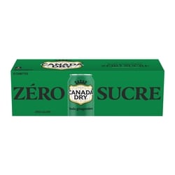 Canada Dry Soda Gingembre Zéro Sucre 12x355.0 ml, 0,21 $/100ml