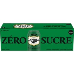 Canada Dry Soda gingembre ZÉRO sucre paquet de 12 12x355.0 ml, 0,20 $/100ml