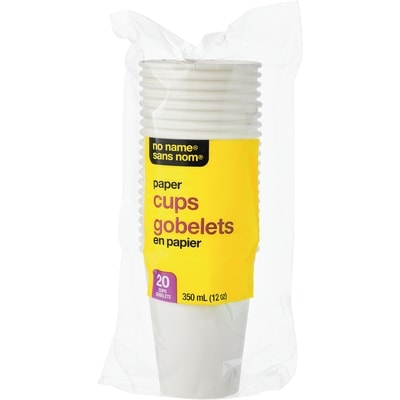 Sans Nom Gobelets en papier, emballage de 20 20 ea, 0,13 $/1ch