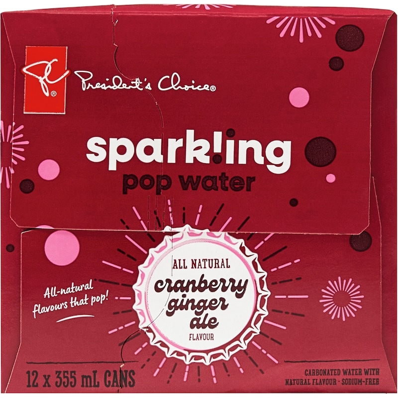Cranberry Ginger Ale Flavour Sparkling Water