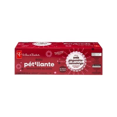 le Choix du Président Eau pétillante à saveur soda gingembre-canneberge 12x355.0 ml, 0,14 $/100ml