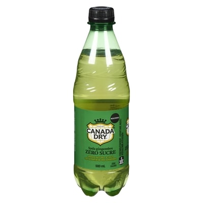 Canada Dry Soda gingembre zéro sucre 500 ml, 0,36 $/100ml