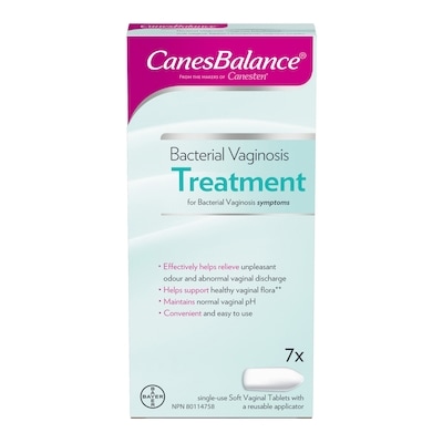 Canesten Bacterial Vaginosis Treatment For BV Symptoms, Soft Vaginal Tablets With Applicator 7 ea, $3.36/1ea