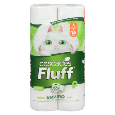 Cascades Fluff Bathroom Tissue Enviro Soft 2 Ply 8 ea, $1.25/1ea