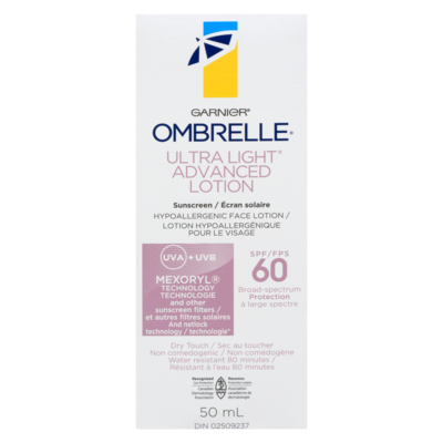 Ombrelle Crème Solaire pour le Visage FPS 60, Hydratant Anti-Âge, Hypoallergenique