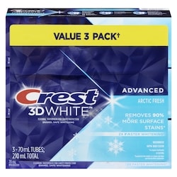 3D White Advanced Toothpaste, Arctic Fresh, 3 Pack