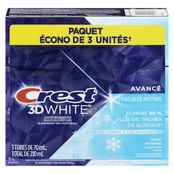 Crest Dentifrice 3D White Advanced, arctique frais, pack de 3 210 ml, 5,23 $/100ml