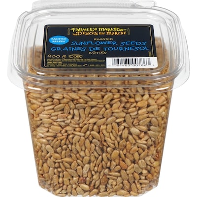 Farmer's Market Salted Roasted Sunflower Seeds 400 g, $1.50/100g