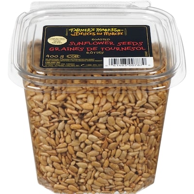 Farmer's Market Unsalted Roasted Sunflower Seeds 400 g, $1.50/100g