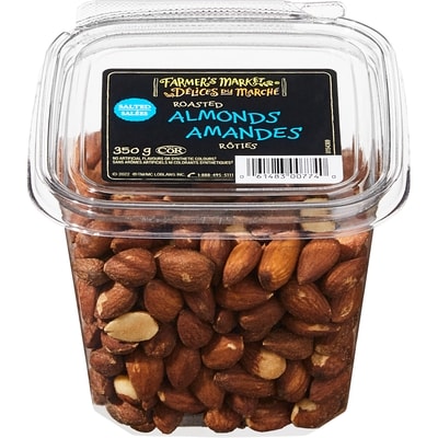 Délices du Marché Amandes rôties salées 350 g, 4,00 $/100g