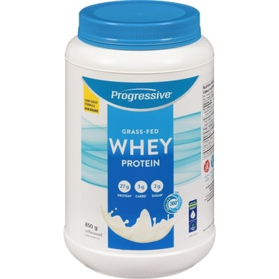Progressive Whey Protein Protein Drink Mix Grass-Fed Unflavoured 850 g, $6.23/100g