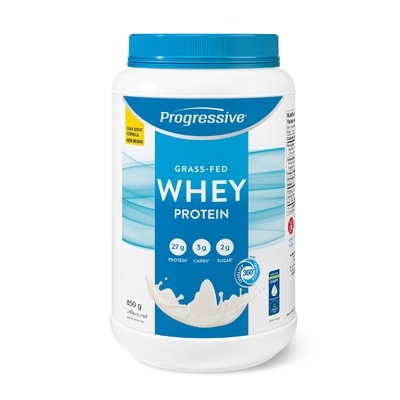 Progressive Whey Protein Protein Drink Mix Grass-Fed Unflavoured 850 g, $6.94/100g