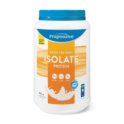 Progressive Grass Fed Whey Isolate Protein Powder Unflavoured Flavour 850 g, $7.60/100g