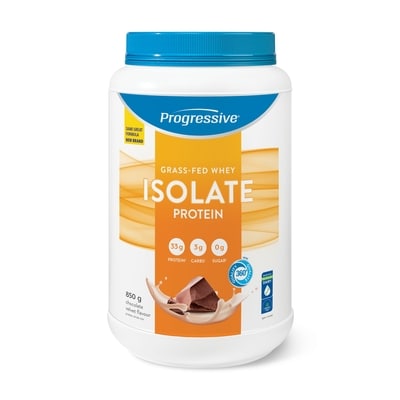 Progressive Grass Fed Whey Isolate Protein Powder Chocolate Flavour 850 g, $7.01/100g