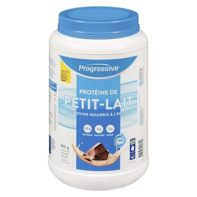Progressive Protéine de petit-lait mélange pour boisson protéinée de bovins nourris à l'herbe saveur de chocolat velouté 850 g, 6,94 $/100g