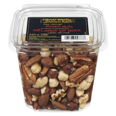 Farmer's Market Raw Deluxe Mixed Nuts 325 g, $3.38/100g