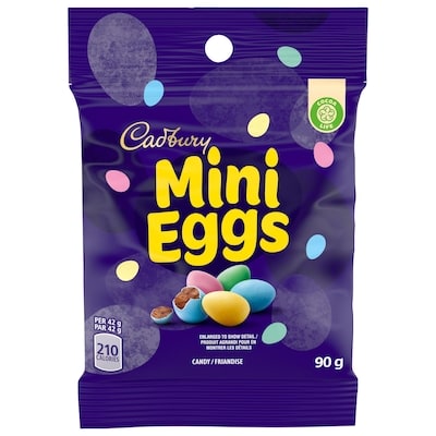 Cadbury Mini Eggs, Chocolatey Candy Eggs, classic bite-size treat that brings joy 90 g, $3.33/100g