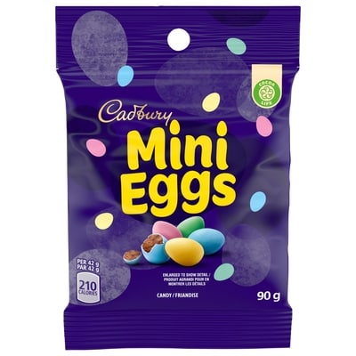Cadbury Mini Eggs, bonbons en chocolat en forme d'œuf, gâterie classique en bouchées qui apporte de la joie 90 g, 4,77 $/100g