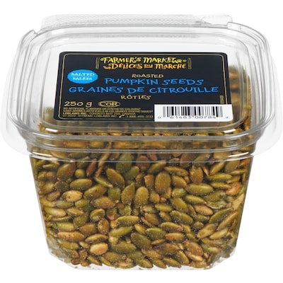 Farmer's Market Salted Roasted Pumpkin Seeds 250 g, $2.40/100g
