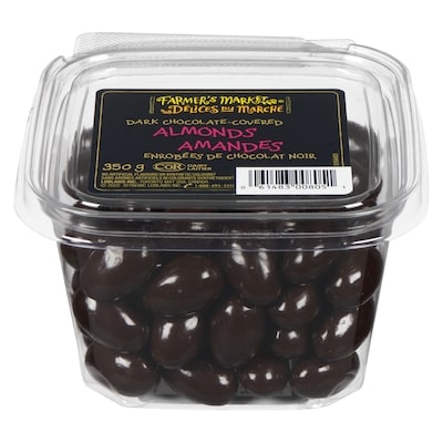 Délices du Marché Amandes enrobées de chocolat noir 350 g, 3,71 $/100g