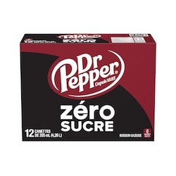 Dr Pepper Boissons aromatisées Zero Sugar 12x355.0 ml, 0,21 $/100ml