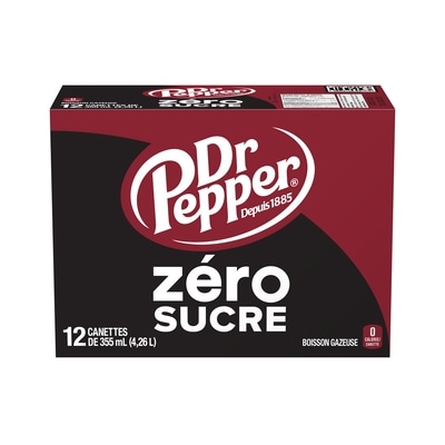 Dr Pepper Boissons aromatisées Zero Sugar 12x355.0 ml, 0,21 $/100ml