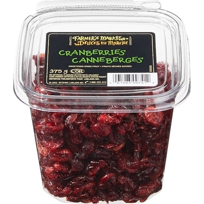 Farmer's Market Dried Cranberries 375 g, $1.33/100g