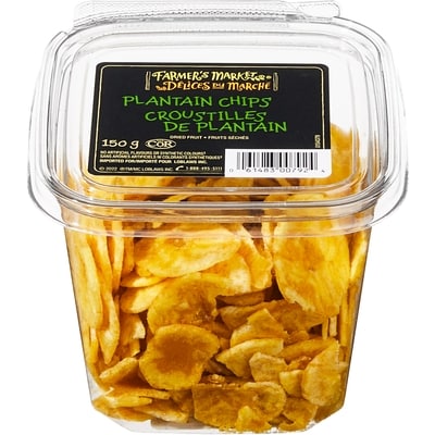 Délices du Marché Croustilles de plantain 150 g, 6,00 $/100g