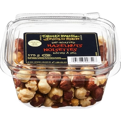 Farmer's Market Unsalted Dry-Roasted Hazelnuts 175 g, $4.57/100g