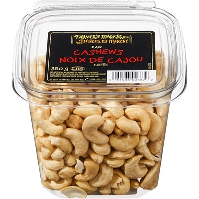 Farmer's Market Raw Cashews 350 g, $3.71/100g