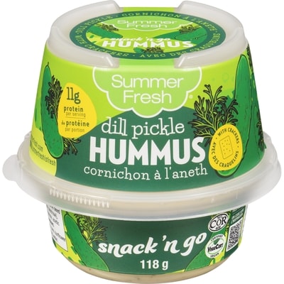 Summer Fresh Snack'n go hummus cornichon à l'aneth 118 g, 2,70 $/100g