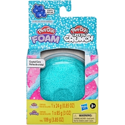 Hasbro Play-Doh Foam Crystal Core Set, Blueberry Scented Modeling Foam with Hot Pink Crystal Crunch Center, Kids Toys for 3 Year Old Girls & Boys & Up, Sensory Toys 1 ea, $10.00/1ea