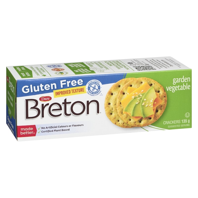 Breton Crackers, Garden Vegetable, Gluten Free