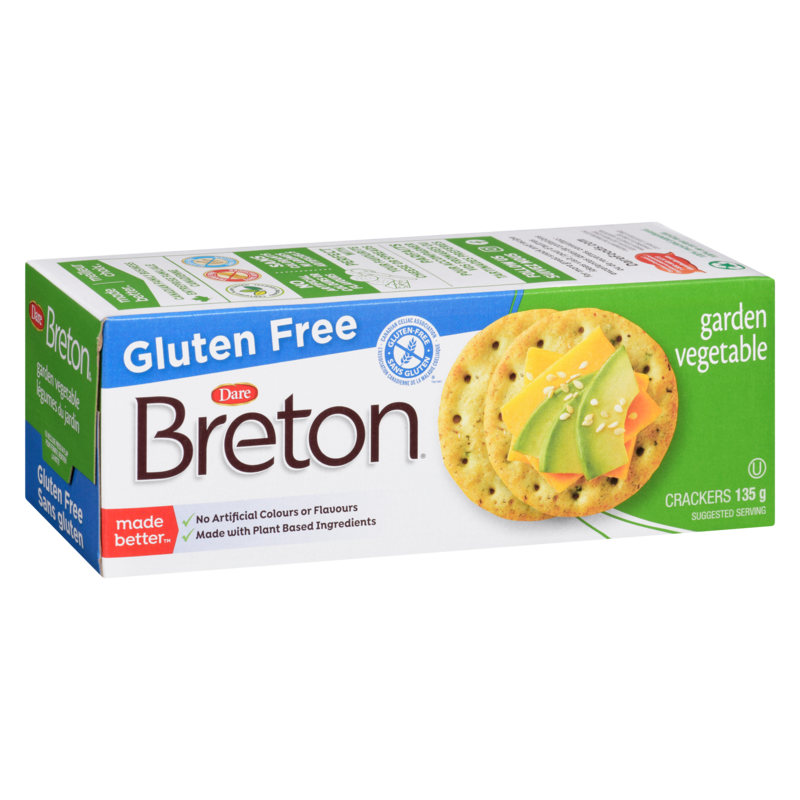 Breton Crackers, Garden Vegetable, Gluten Free