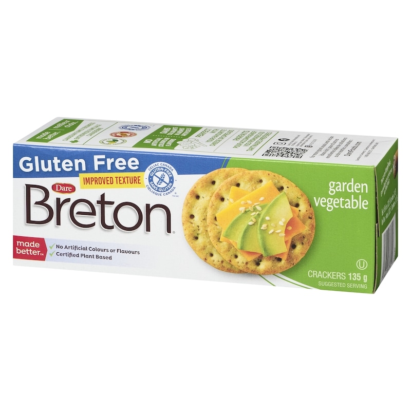 Breton Crackers, Garden Vegetable, Gluten Free