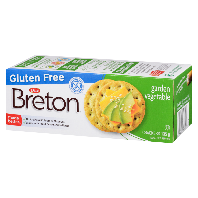 Breton Crackers, Garden Vegetable, Gluten Free