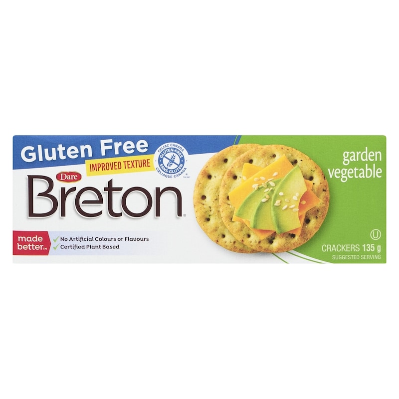 Breton Crackers, Garden Vegetable, Gluten Free