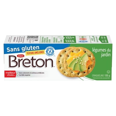 Dare Craquelins Breton Sans gluten Légumes du jardin 135 g, 2,59 $/100g