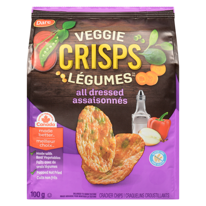 Dare Veggie Crisps Cracker Chips All Dressed - 100 g | Zehrs