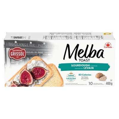 Grissol Boulangerie Grissol Melba Toast Levain 400 g, 1,56 $/100g
