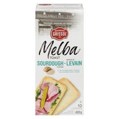 Grissol Melba toast saveur de levain 400 g, 1,62 $/100g