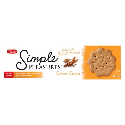 Simple Pleasures Simple Pleasures Spice Snaps Cookies 310 g, $1.61/100g